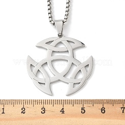 201 кулон с узлом трикветра викингов из нержавеющей стали&nbsp;LS-NJEW-H065-06P
