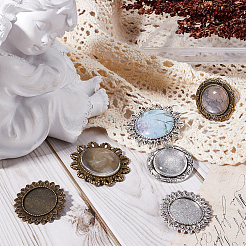 DIY-Sets zur Herstellung halbrunder Broschen aus Legierung&nbsp;DIY-SC0028-85