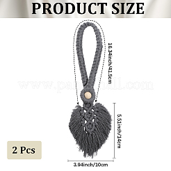 2 шт. подхваты для штор в виде листьев макраме ручной работы&nbsp;AJEW-CN0003-65C