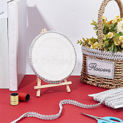 Блестящая плетеная кружевная отделка из полиэстера OCOR-WH0079-24B