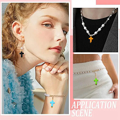 130шт. 13-х цветные акриловые крестики-подвески&nbsp;PALLOY-YW031