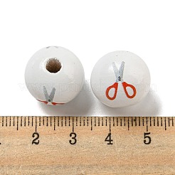 Набивные деревянные европейские бусины WOOD-L020-D03