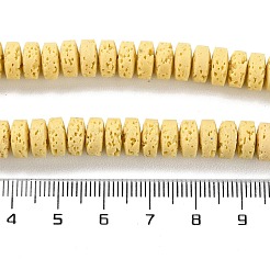 Fili di perline sintetiche tinte in pietra lavica&nbsp;G-H311-09-04