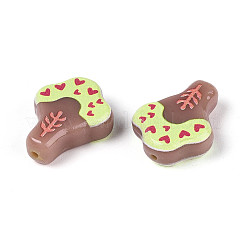 Печатные непрозрачные бусины из смолы&nbsp;RESI-N043-20A