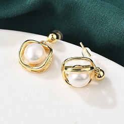 Латунные болтающиеся серьги EJEW-P302-02G