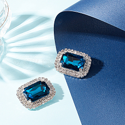 2шт съемное прямоугольное украшение для обуви AJEW-CA0002-60