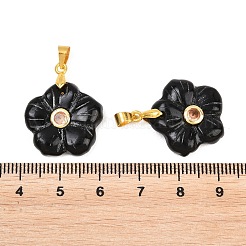 Geschnitzte Anhänger aus natürlichem Obsidian&nbsp;G-A315-01G-05