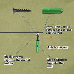 Спортивная тема железная вешалка для медалей настенная стойка для дисплея ODIS-WH0055-045