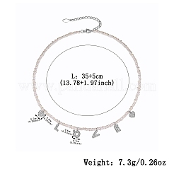 Collana con lettera in argento e perle S925&nbsp;JA7017-2