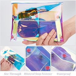 4 шт. 3 стильных лазерных переливающихся ПВХ-кошелька AJEW-OC0003-48