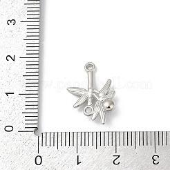 Сплав зеленая эмаль бамбук в форме соединителя подвески PALLOY-R151-74P