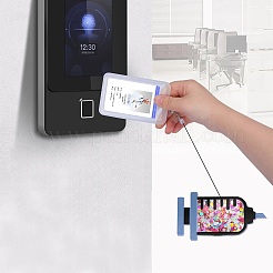 Катушка для значков из акрила и АБС-пластика с эффектом зыбучих песков и блесток AJEW-SZ0002-46D