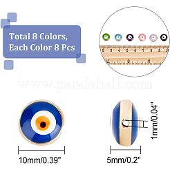 Perline smaltate in lega da 64 pz 8 colori&nbsp;ENAM-NB0001-93