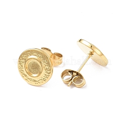 Ионное покрытие (ip) 304 нержавеющая сталь серьги-гвоздики фурнитура&nbsp;X-EJEW-I285-28G