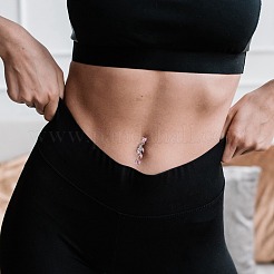 Кольца для пупка из латуни с цирконием AJEW-EE0001-03B