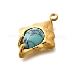 Синтетические бирюзовые подвески&nbsp;STAS-D310-03G-03