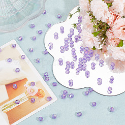 800шт УФ-покрытие прозрачные акриловые бусины PACR-GO0001-01