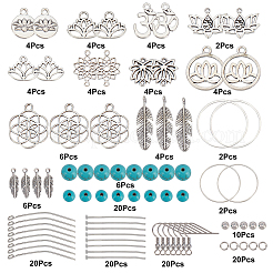 Наборы для самостоятельного изготовления сережек-подвесок в виде лотоса для йоги DIY-SC0019-71