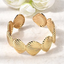 Brazaletes de acero inoxidable 304 con revestimiento iónico (IP) para mujer&nbsp;BJEW-A157-02G