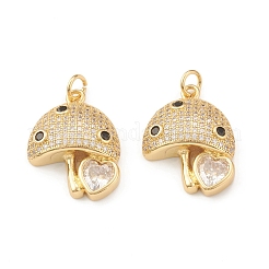 Кулоны из экологически чистой латуни с микропаве и кубическим цирконием KK-I698-10G