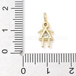 Pendentifs avec zircon cubiques à micro-pavés en laiton&nbsp;ZIRC-I356-17G-B01