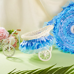 1 шт. двухслойных плиссированных атласных лент из органзы&nbsp;ORIB-TA0001-06D