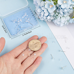 20 шт. 925 круглые плоские серьги-гвоздики из стерлингового серебра DIY-BBC0001-81