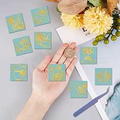 Никель-металлические водонепроницаемые самоклеящиеся наклейки с картинками&nbsp;DIY-WH20016-058