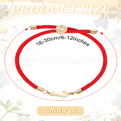 1шт регулируемый нейлоновый шнурок-слайдер браслеты для женщин&nbsp;BJEW-LP0001-32J-02