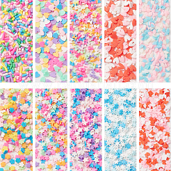 50гр 10 стиля кабошонов из полимерной глины ручной работы&nbsp;CLAY-CJ0001-73