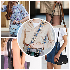 Регулируемый жаккардовый широкий нейлоновый ремень для сумки FIND-WH0133-16C