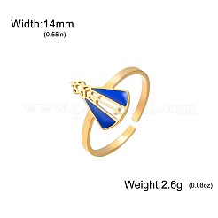 Anelli aperti con polsino smaltato in acciaio inossidabile 304&nbsp;WG1A863-02
