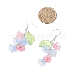 Серьги-подвески с эмалью ручной работы в виде цветка&nbsp;EJEW-TA00706