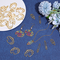 30 pièces 3 styles pendentifs en alliage à lunette ouverte&nbsp;FIND-PH0038-63