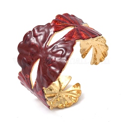 Браслеты-манжеты в форме ракушки из нержавеющей стали 304&nbsp;BJEW-F525-03B-G