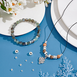 24 шт. 6 стиля 925 бусины-разделители из стерлингового серебра&nbsp;STER--PH0001-25