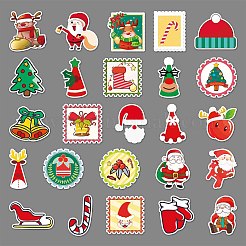 100 個のクリスマス PVC 自己粘着ステッカー  水筒用防水ステッカー  ヘルメット  荷物  混合図形  55~85mm&nbsp;XMAS-PW0001-192
