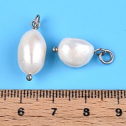 Подвески из натурального барочного жемчуга кеши и культивированного пресноводного жемчуга&nbsp;LS-PEAR-Q013-01C