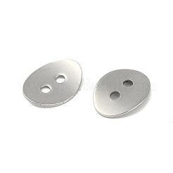 変色しない201ステンレススチールコネクタチャーム  オーバルリンク  ステンレス鋼色  14x11x2mm  穴：1.8mm&nbsp;STAS-C108-40P