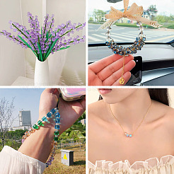 66 шт. 6-цветные прозрачные стеклянные бусины для выпечки&nbsp;DGLA-TA0001-31