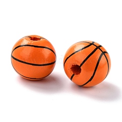 Природных шарики древесины WOOD-K006-A04