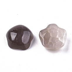 Кабошоны из натурального серого агата с кракле G-T131-50