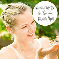 80 шт. 10 стиля подвески из сплава в тибетском стиле&nbsp;TIBEP-AR0001-11