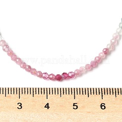 Ожерелья из граненых бусин рондель из натурального турмалина NJEW-Z066-01P