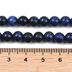 Крашеные естественный класс аа лазурит круглые пряди из бисера&nbsp;G-M290-6mm-AA