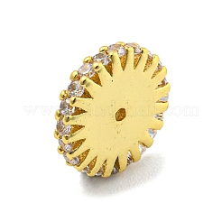 Perle di zirconi cubici trasparenti in micro pavè di ottone&nbsp;KK-G493-29B-G