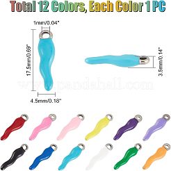 12 шт. 12-цветное ионное покрытие (IP) из нержавеющей стали 304 подвески STAS-UN0032-93