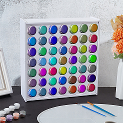 Пластиковые подставки для красок с 49 отверстием AJEW-WH0083-72