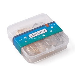 40 шт. 4 стиля латунных сережек-колец KK-BC0002-39