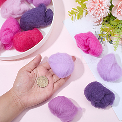 18 шт. 6-х цветная шерстяная ровница своими руками&nbsp;DIY-SP0005-80A